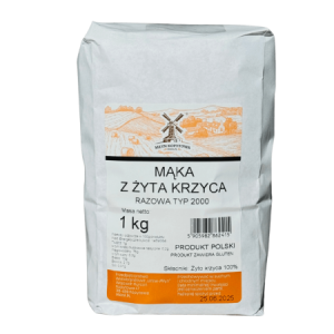 Młyn Kopytowa - Mąka z żyta krzyca razowa typ 2000 1kg