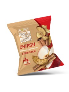 Chipsy jabłkowe z cynamonem “Szarlotka” 18g – Porcja Dobra